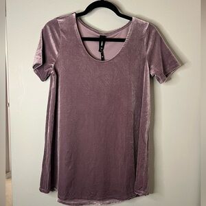 Velvet Scoop Neck Top - lilac